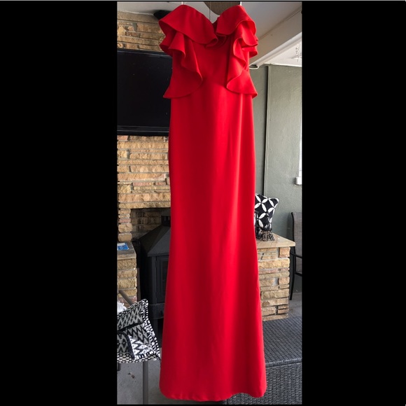 Symphony Fiesta Red Ruffle Gown - Picture 3 of 8